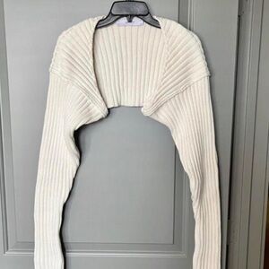 simonett bolero crop sweater long sleeve ballet core